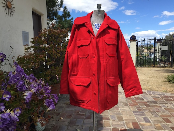 RED WOOLRICH BUFFALO Barn Coat/ Hunting jacket Lu… - image 1