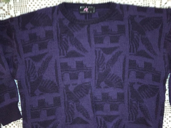 GORGEOUS PURPLE Wool Pullover Sweater from Italy … - image 9