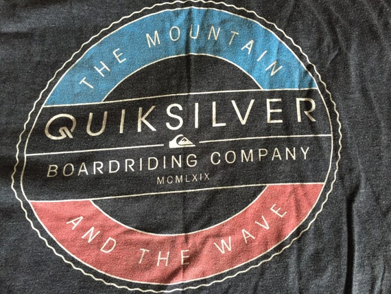 QUIKSILVER Quicksilver Boardriding Company Logo Graphic T Size Medium to Large Etsy Canada