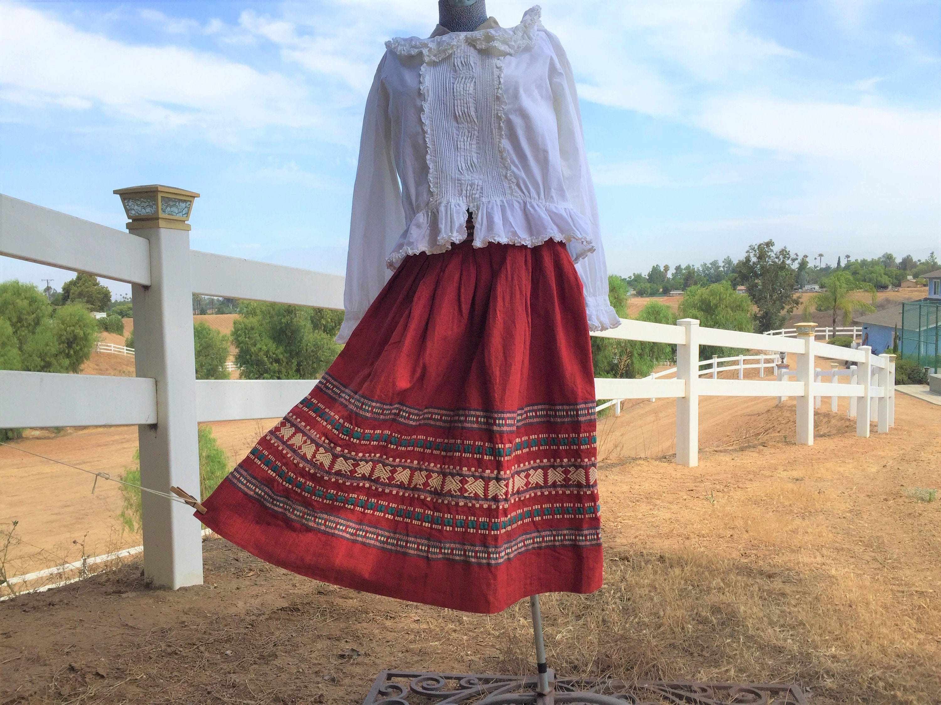 Guatemalan Folk Skirt Rare Vintage Hand Made Craftsmanship - Etsy