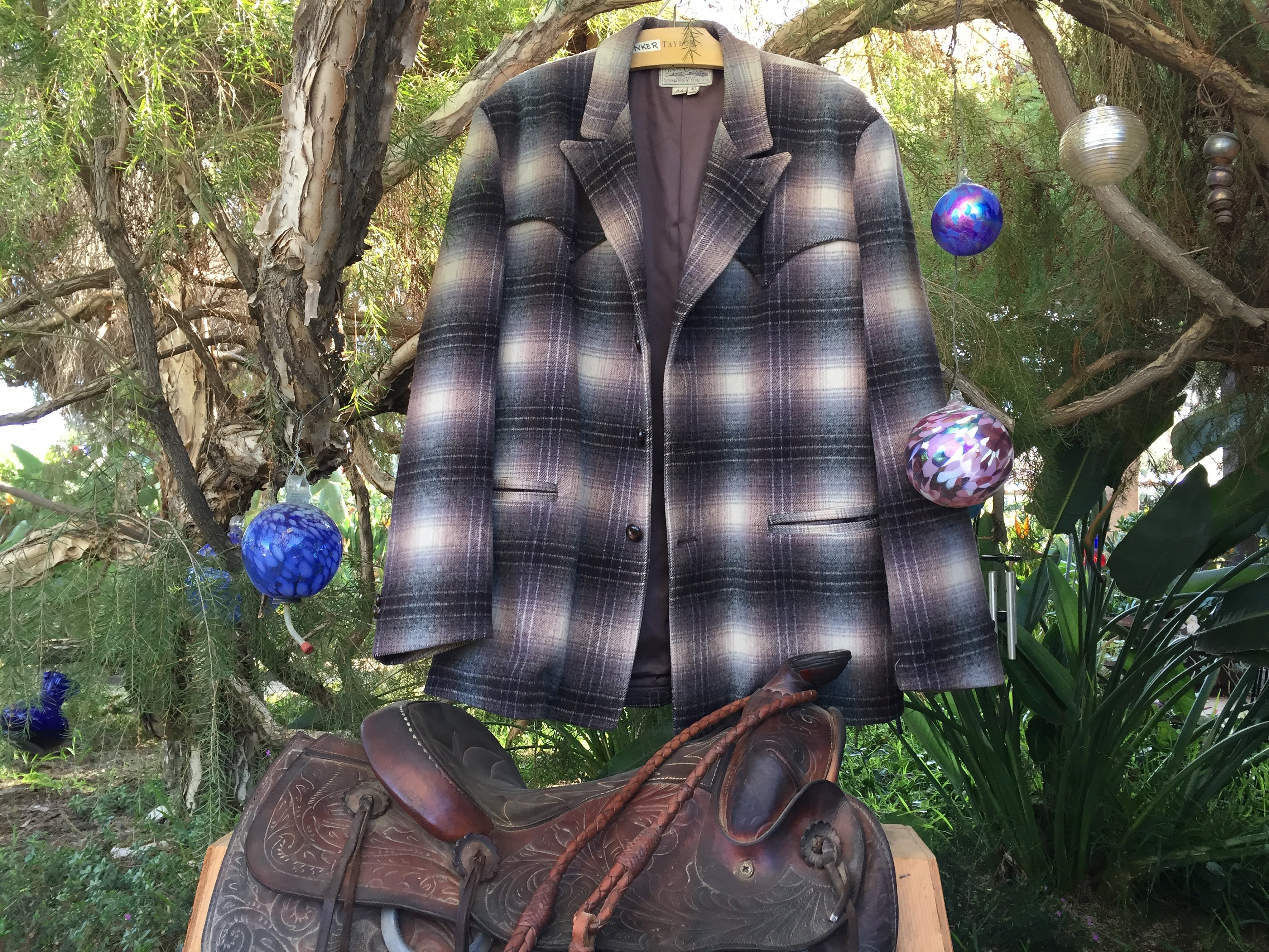 TREGOS Style Shadow Plaid Western Gentlemans Ranch Coat by 1960 ...