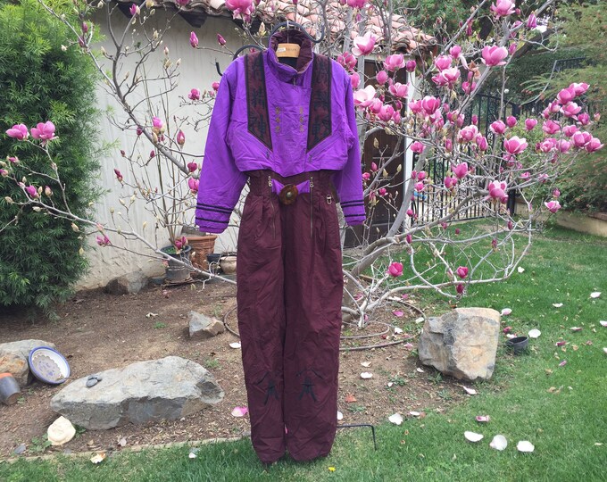 BOGNER GOAN THYLMANN Ski Suit in Vivid Violet & Wine Hues, Extensive ...