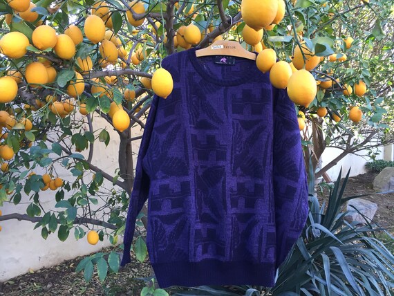 GORGEOUS PURPLE Wool Pullover Sweater from Italy … - image 3