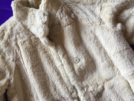 Sheared Rabbit Coat is reversible to a Heavy Canv… - image 1