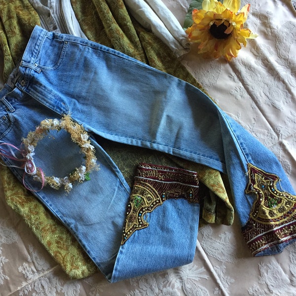 Embellished Jeans - Etsy