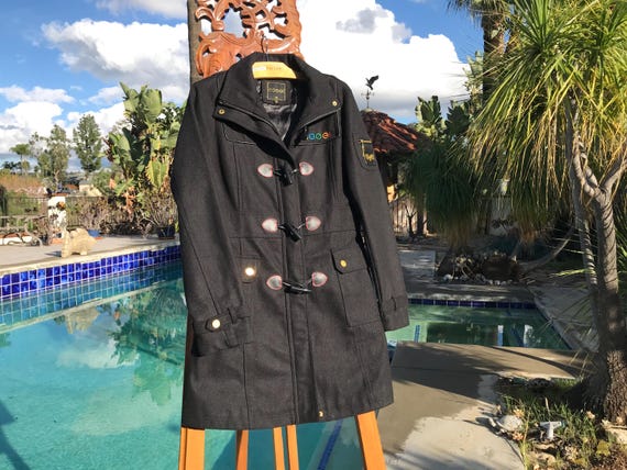 COOGIE WOOL TOGGLE Coat Size Medium Wool Poly Ble… - image 13