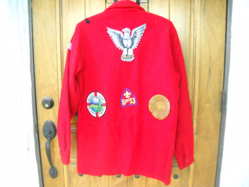 Red Wool Philmont Bull Boyscout Jacket Boy Scouts of America Etsy