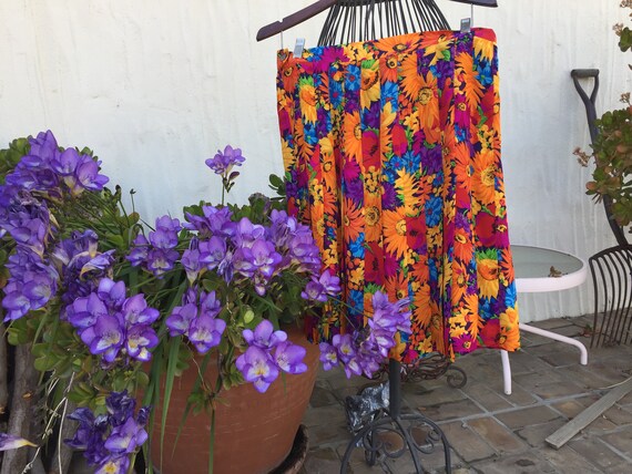 Fabulous Vintage Anne Klien II Orange Silk Skirt