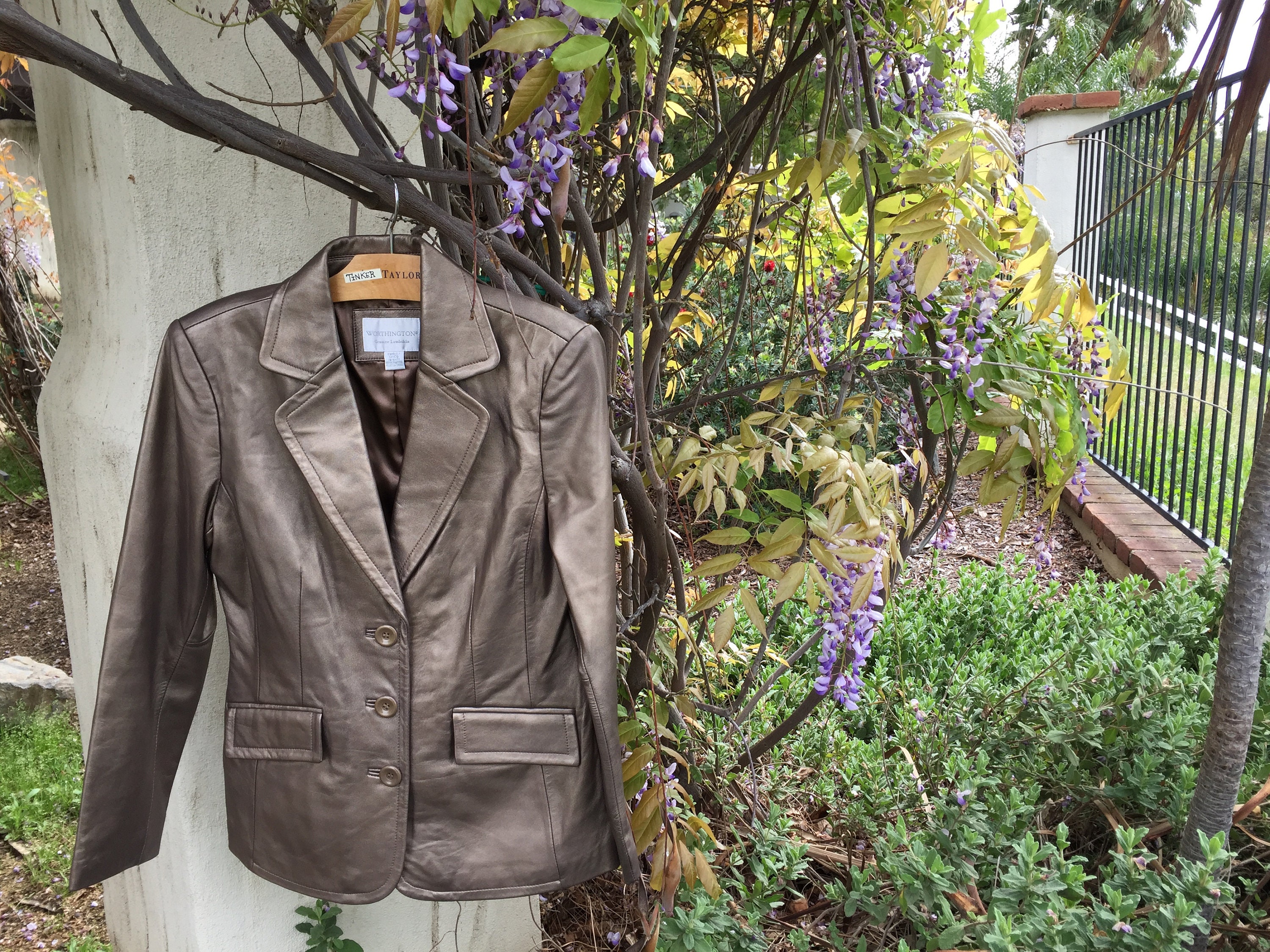 LAMBSKIN GOLD LEATHER Jacket by Worthington Small to Medium - Etsy Canada