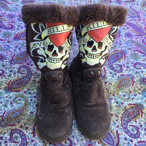 Ed hardy boots love kills slowly sale