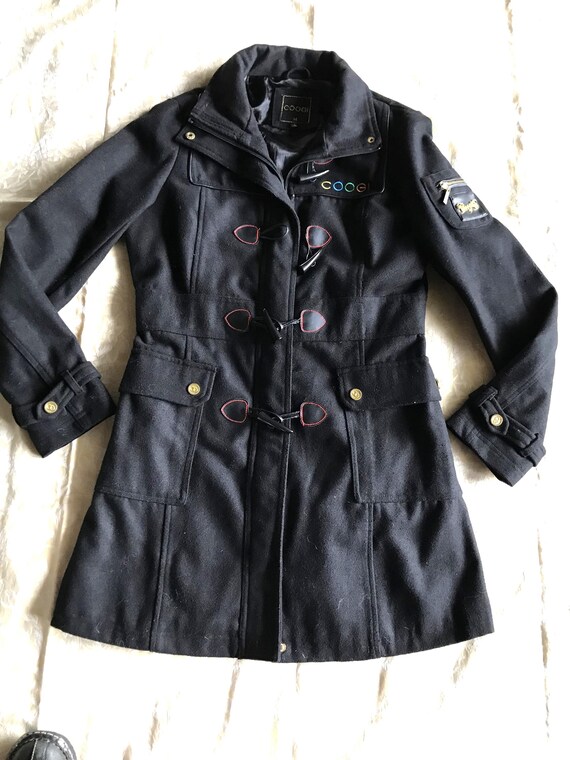COOGIE WOOL TOGGLE Coat Size Medium Wool Poly Ble… - image 8