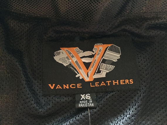 Black Mesh Moto Jacket XS by Vance Leathers Orang… - image 4