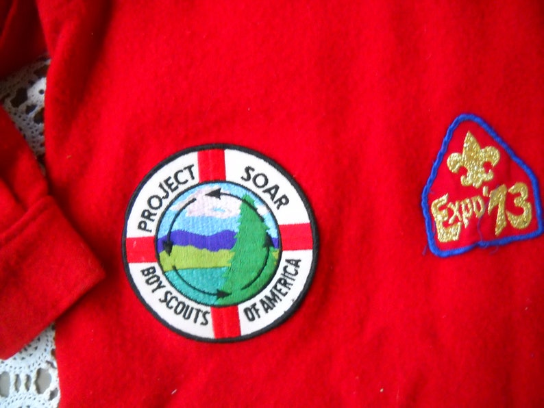Red Wool Philmont Bull Boyscout Jacket Boy Scouts of America Etsy