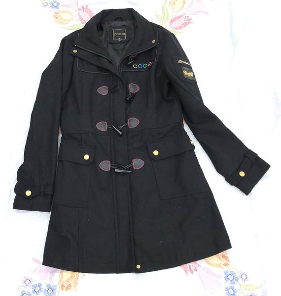 COOGIE WOOL TOGGLE Coat Size Medium Wool Poly Ble… - image 4