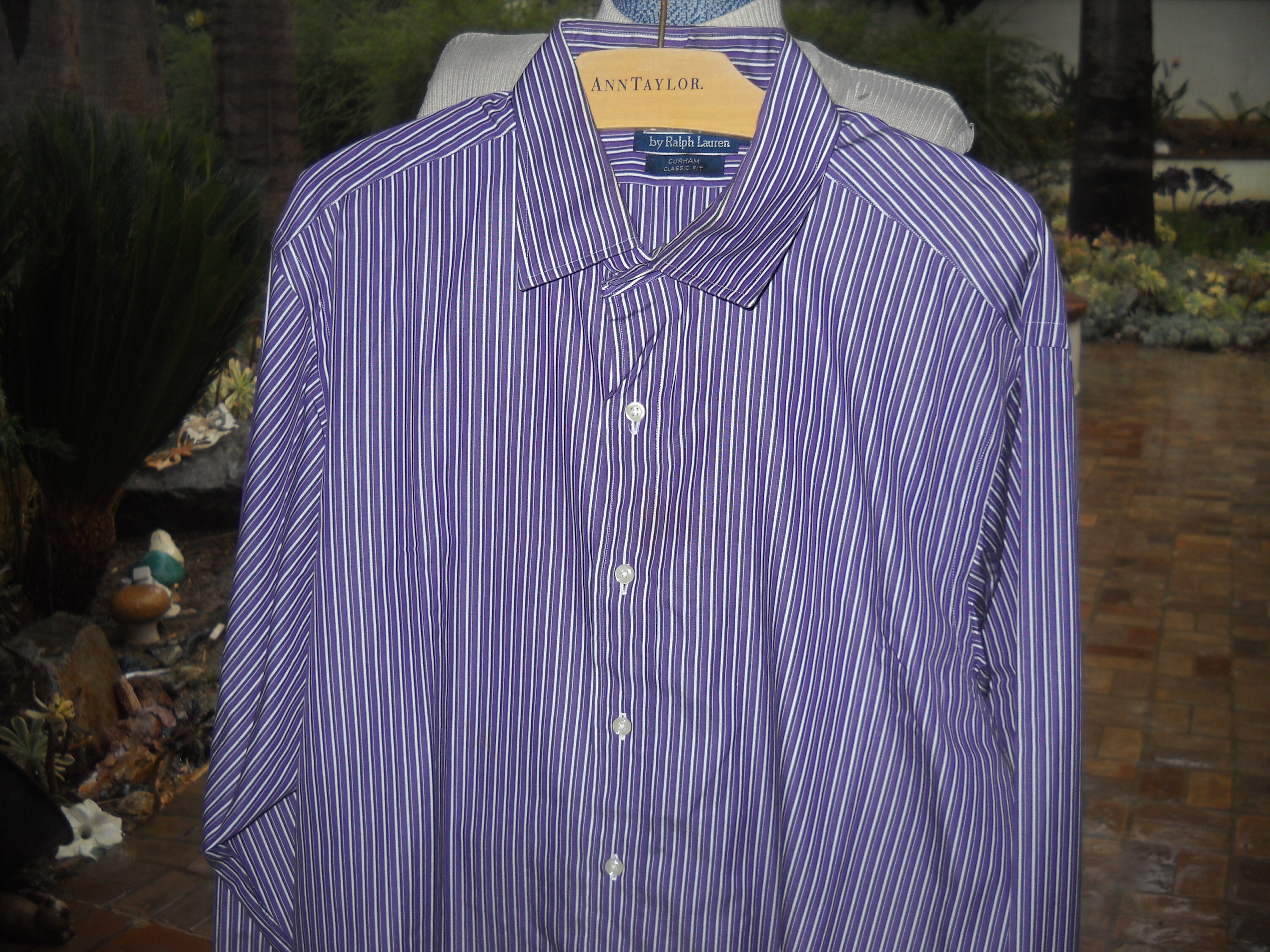 Purple Stripe POLO RALPH Lauren Oxford Size 171/2 Curham - Etsy