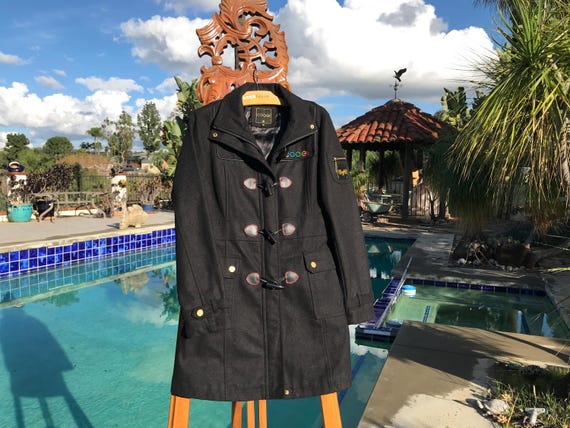 COOGIE WOOL TOGGLE Coat Size Medium Wool Poly Ble… - image 3