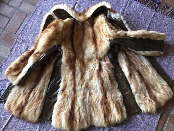 Mouton Lamb and Leather Panel Coat Size Small Cre… - image 2