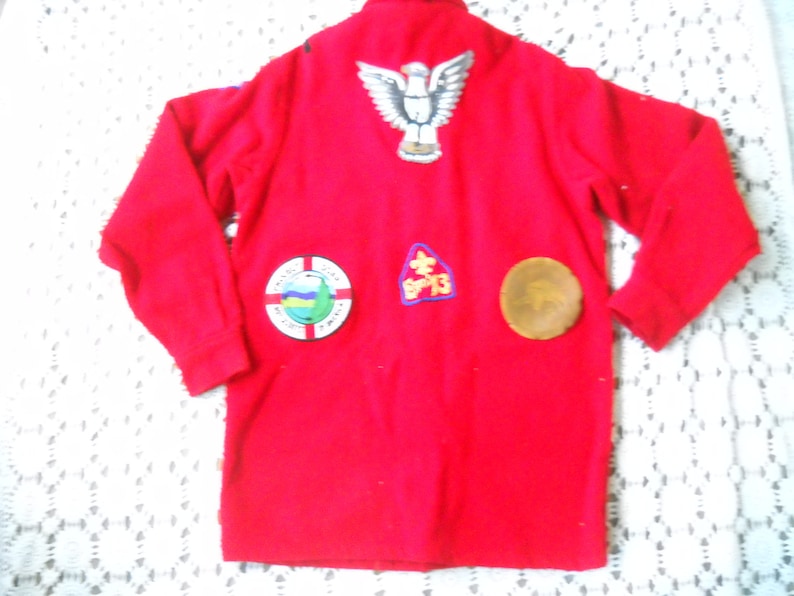 Red Wool Philmont Bull Boyscout Jacket Boy Scouts of America Etsy