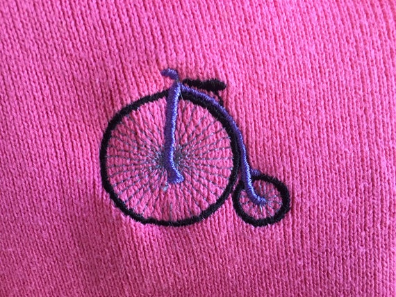 Cotton Candy PINK BICYCLE SWEATER by Carole Littl… - image 10