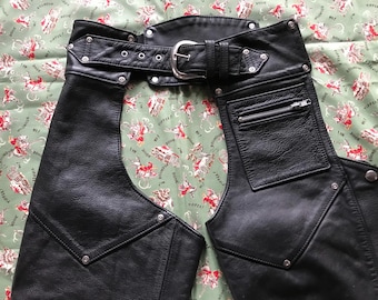 HARLEY DAVIDSON MOTO Chaps Size Small Premium Leather