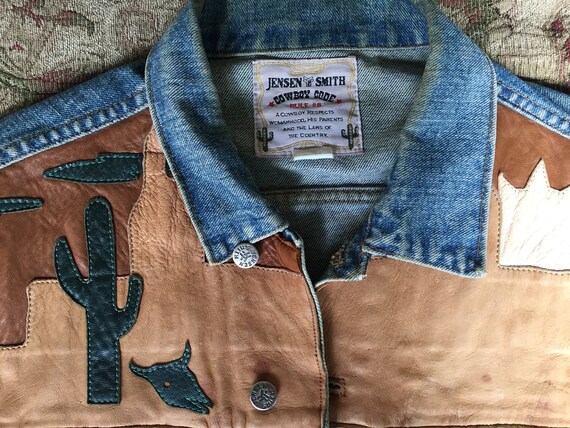 JENSEN SMITH Leather Applique Trucker 