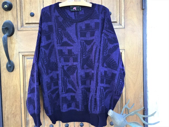 GORGEOUS PURPLE Wool Pullover Sweater from Italy … - image 1