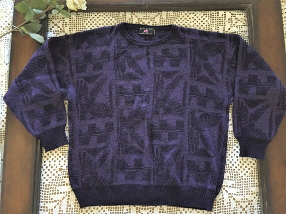GORGEOUS PURPLE Wool Pullover Sweater from Italy … - image 10