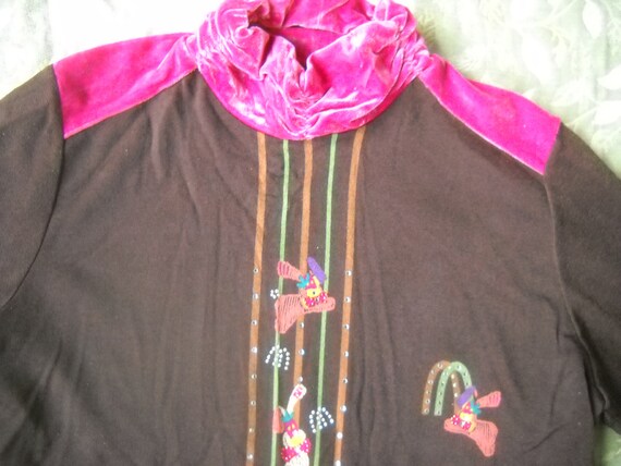 VELVETY BUNNY pullover top, bought in FRANCE 1980… - image 2