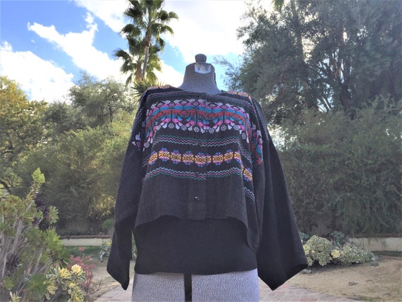 Handloomed Guatemalan Jacket Features Peacock Emb… - image 8