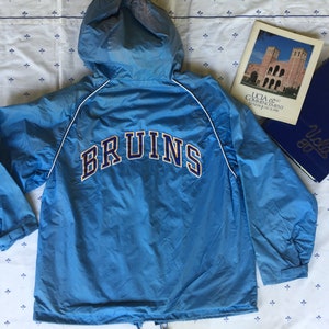 tinkertaylorvintage Navy UCLA Bruins Pullover Sweatshirt Hoodie Size Large by Russell Athletic Fleece Lined Cotton Poly Blend Mesh Lined Hood Kangaroo Pockets