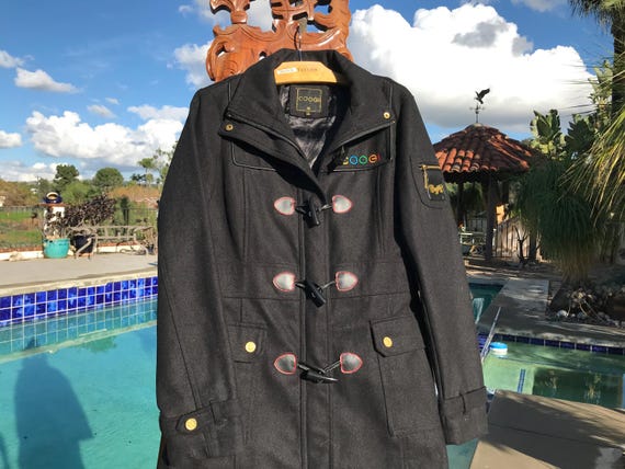 COOGIE WOOL TOGGLE Coat Size Medium Wool Poly Ble… - image 1