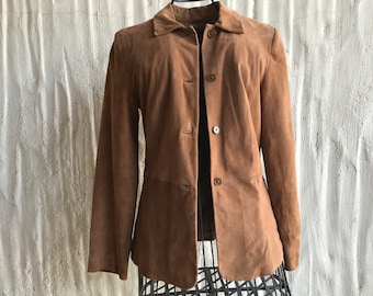 Softest Calfskin Suede Blazer Size 2 (Small) by Ann Taylor Drapes beautifully Peplum flare at waist Yellowstone Beth Dutton Style