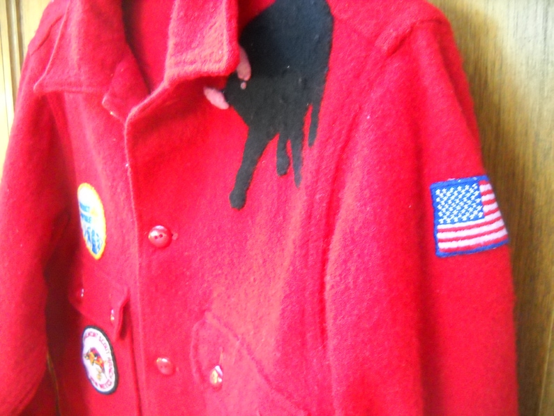 Red Wool Philmont Bull Boyscout Jacket Boy Scouts of America Etsy