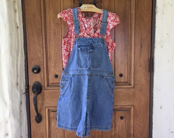 1980s Bib Overalls by CHEROKEE Pockets front & back Embossed Hardware Cute details Tag says Size Small