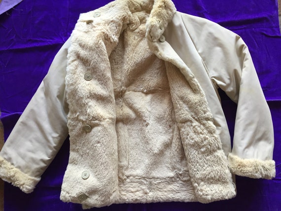 Sheared Rabbit Coat is reversible to a Heavy Canv… - image 5