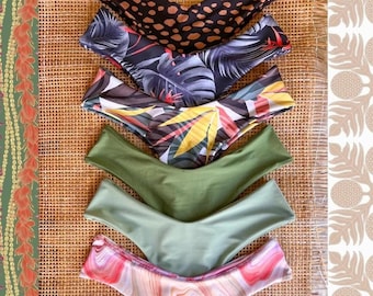 Reversible MAILE Cheeky Bikini Bottom – Seamless, Customizable Swimwear | Brazilian Cut, Thong & High-Rise Options