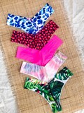 BUNDLE DEAL: Seamless MAILE Bikini Bottom – Cheeky V-Cut Swimwear – Raw Hem, One-Layer with Liner – Minimalist Brazilian Bikini