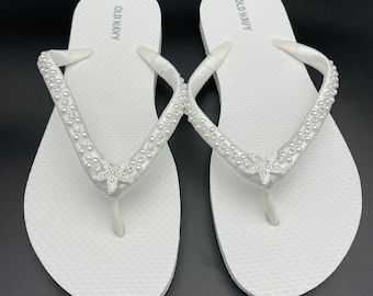 sparkle flip flops for wedding
