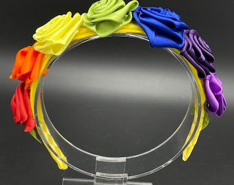 Regenboog Bloem Hoofdband Roos Hoofdband Regenboog Rozen Bloem Kroon Bloem Halo