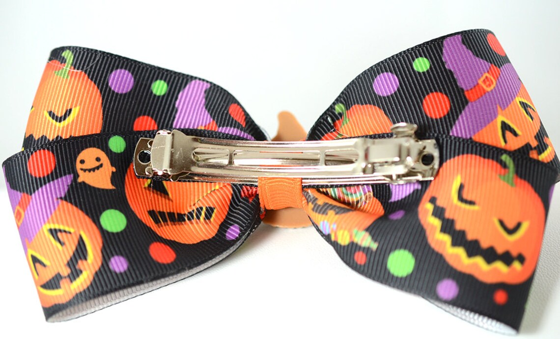 Jack O Lantern Halloween Hair Bow | Etsy
