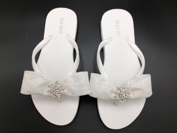 etsy bridal flip flops