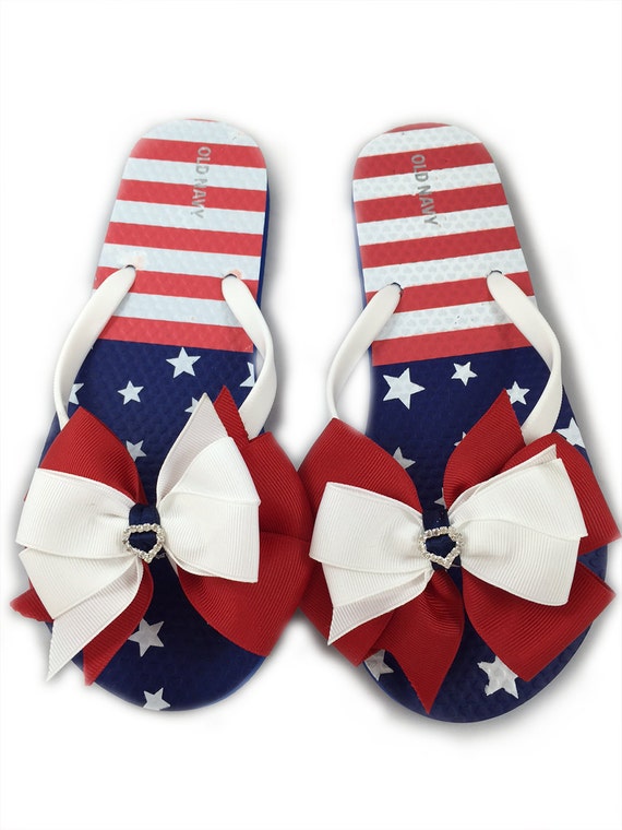 red bow flip flops