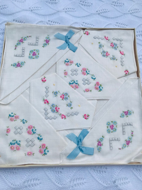 vintage embroidered handkerchief