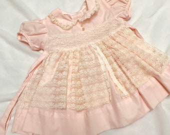 6 month  vintage lace  baby dress