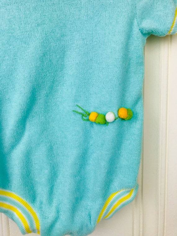 3/6 month terry cloth caterpillar romper - image 4