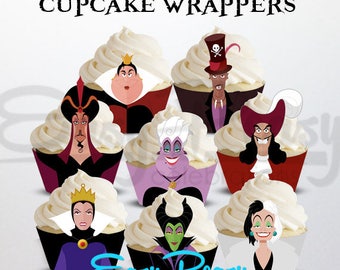 Méchants Cupcake Wrappers - Mickey's Not So Scary Halloween Party