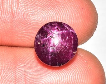 5.40 Carats Natural Star Ruby Cabochons 8.8x9mm Odd Shape Genuine Ruby Gemstones Cabs Smooth Cabochon Loose Gems Stone Precious Cab J-1215