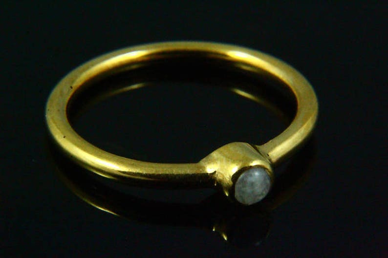 Moonstone Rings White Rainbow Ring Natural Rainbow Moonstone Ring 14k Gold Plated Moonstone Jewelry Delicate Ring Gemstone Ring