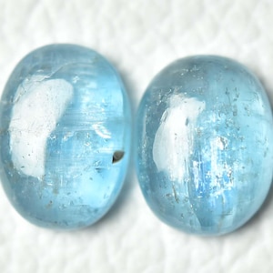 2 Stück Natürliche Himmel Blau Kyanit Cabochon 10.5x13.5 mm - 10 x 14 mm Oval Form Kyanit Edelsteine Cabs Lose Edelsteine Steine Glatte Cabochons J-532