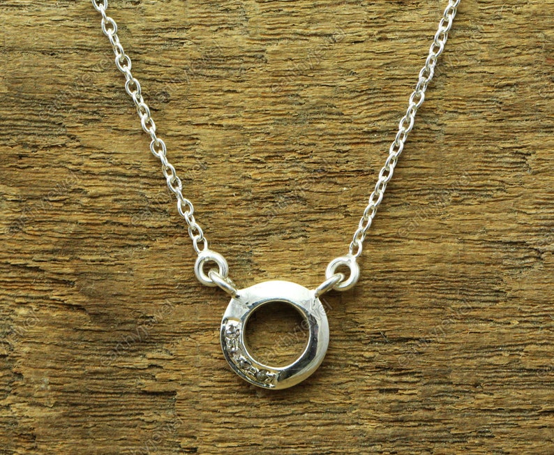 Natural Diamond Necklace Gemstone 925 Sterling Silver Or Gold Vermeil Charm Necklace Genuine Diamonds Gem Stones Jewelry P064